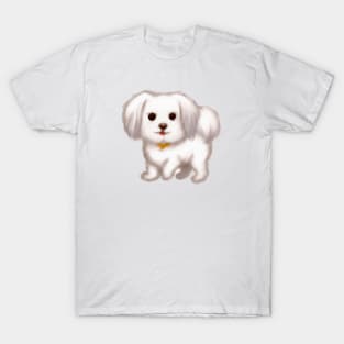 Cute Maltese Dog Drawing T-Shirt